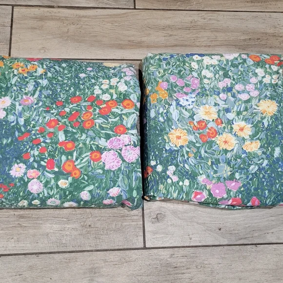 Cuddledown King Monet Impressionist Flat Fitted Pillowcase Wildflower Sheet Set - Picture 9 of 11